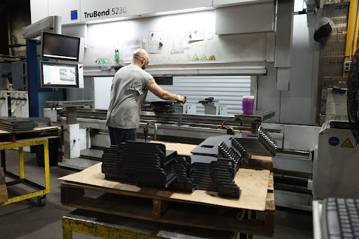 CNC Press Brake - Trumpf TruBend 5230 Production Operator running a Trumpf TruBend 5230 CNC press brake at Zephyr